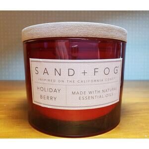Sand & Fog Candle Holiday Berry 12oz Candle 2 Wick Soy Wax
